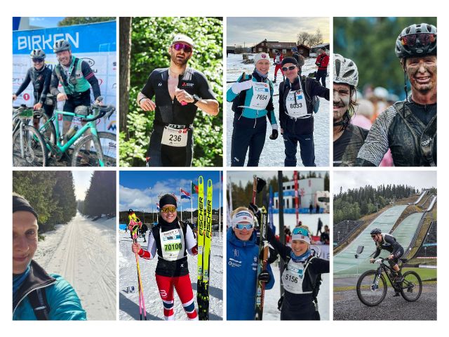 trippel ski løp  sykkel