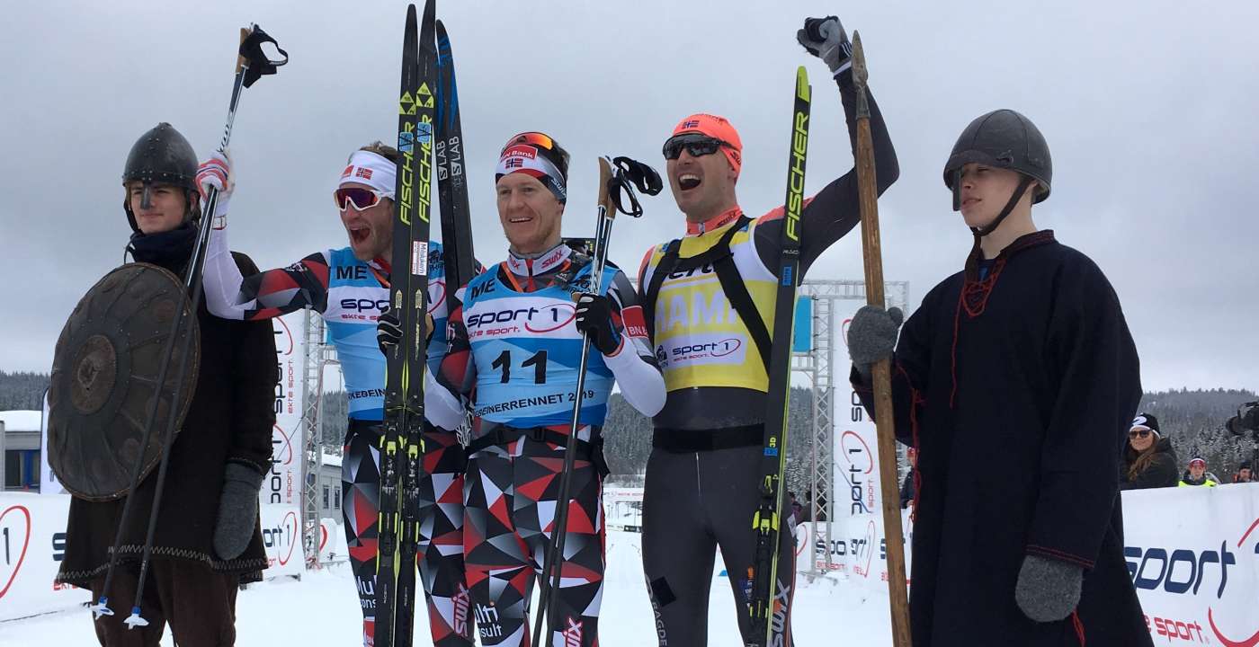 Simen Østensen - Petter Eliassen - Anders Nygaard - Birkebeienrennet 2019 - Scheve